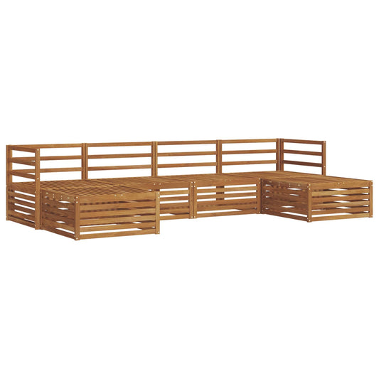 vidaXL Outdoor Sofa Set 6 pcs Natural Solid Acacia Wood
