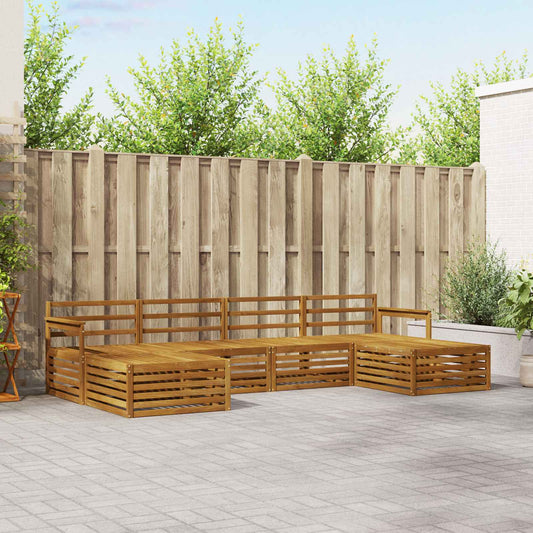 vidaXL Outdoor Sofa Set 6 pcs Natural Solid Acacia Wood