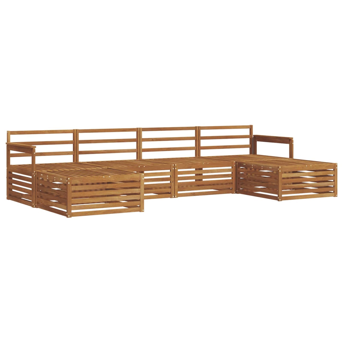 vidaXL Sofa Sets 6 pcs Natural Solid Acacia Wood