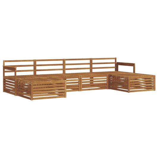 vidaXL Outdoor Sofa Set 6 pcs Natural Solid Acacia Wood