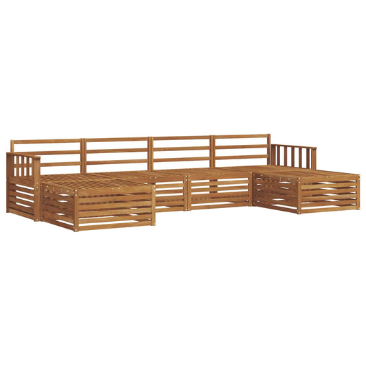 vidaXL Outdoor Sofa Set 6 pcs Natural Solid Acacia Wood