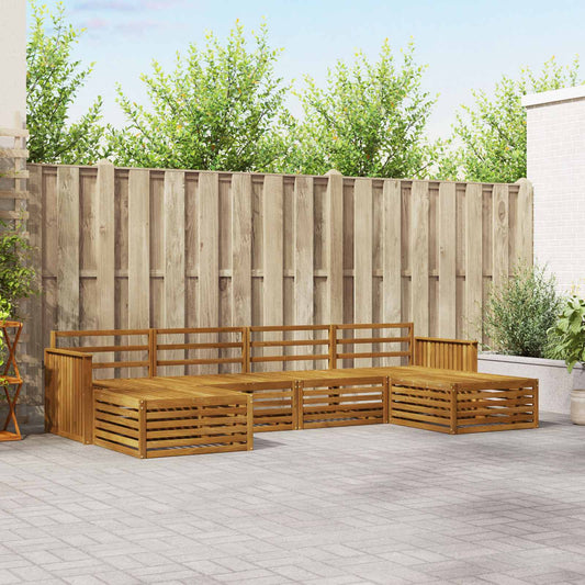 vidaXL Outdoor Sofa Set 6 pcs Natural Solid Acacia Wood
