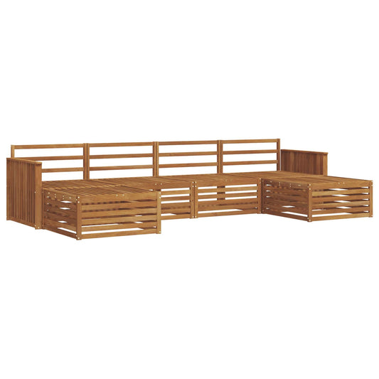 vidaXL Outdoor Sofa Set 6 pcs Natural Solid Acacia Wood