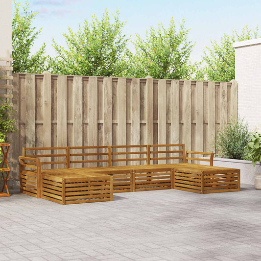vidaXL Outdoor Sofa Set 6 pcs Natural Solid Acacia Wood