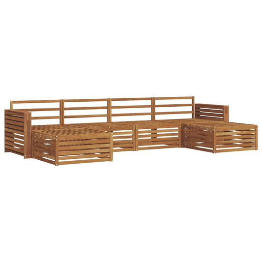 vidaXL Outdoor Sofa Set 6 pcs Natural Solid Acacia Wood