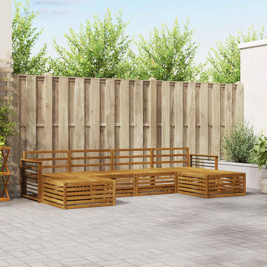 vidaXL Outdoor Sofa Set 6 pcs Natural Solid Acacia Wood