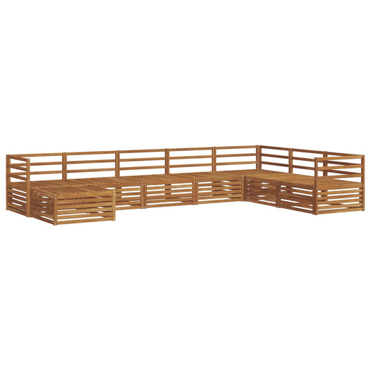vidaXL Outdoor Sofa Set 8 pcs Natural