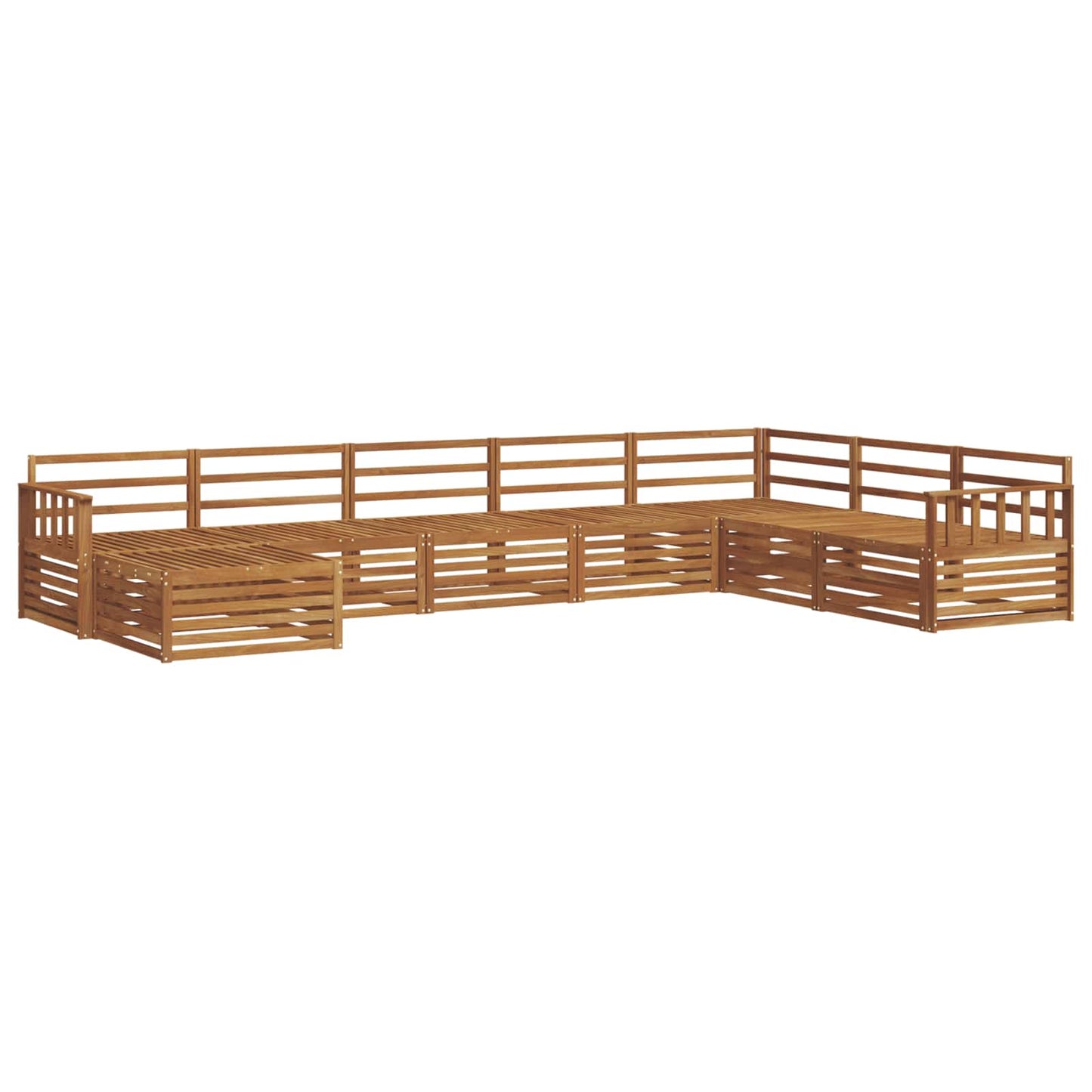 vidaXL Outdoor Sofa Set 8 pcs Natural
