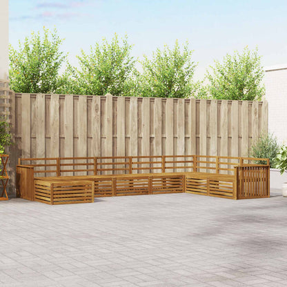 vidaXL Outdoor Sofa Set 8 pcs Natural