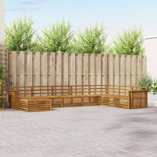 vidaXL Outdoor Sofa Set 8 pcs Natural