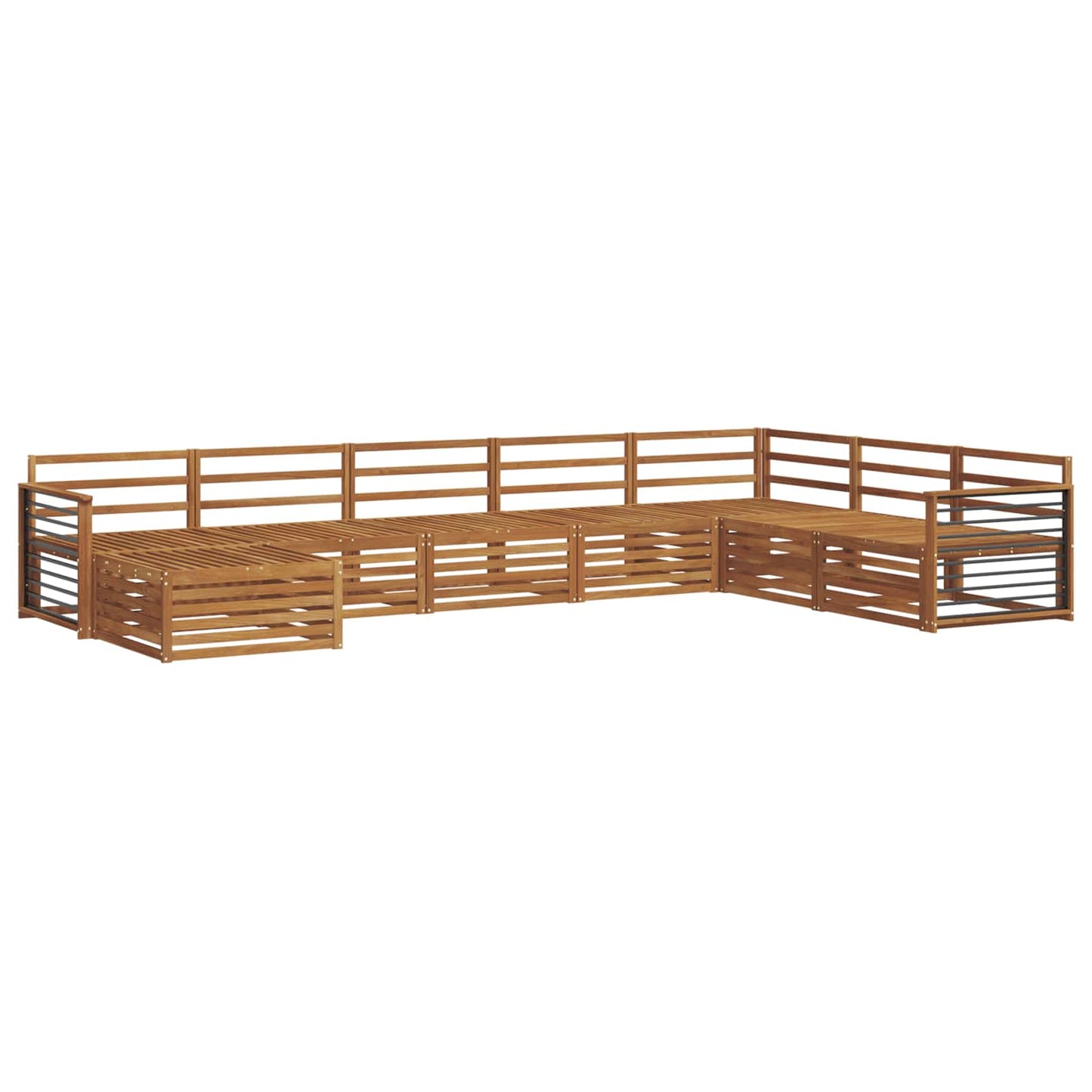 vidaXL Sofa Sets 8 pcs Natural Solid Acacia Wood