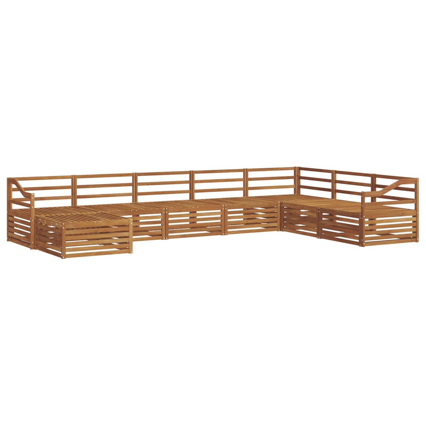 vidaXL Outdoor Sofa Set 8 pcs Natural