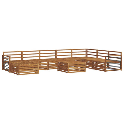 vidaXL Sofa Sets 9 pcs Natural Solid Acacia Wood