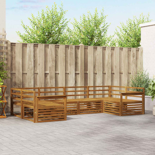 vidaXL Outdoor Sofa Set 6 pcs Natural