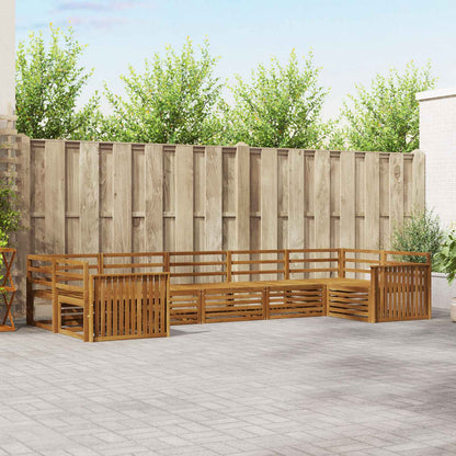vidaXL Outdoor Sofa Set 7 pcs Natural