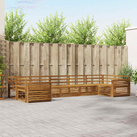 vidaXL Outdoor Sofa Set 7 pcs Natural