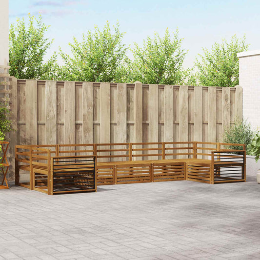 vidaXL Outdoor Sofa Set 7 pcs Natural Solid Acacia Wood