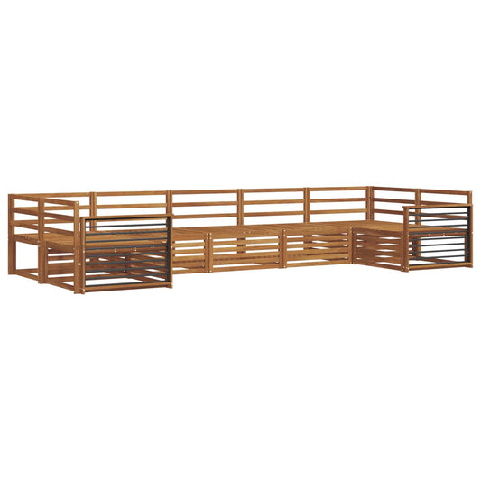 vidaXL Outdoor Sofa Set 7 pcs Natural Solid Acacia Wood