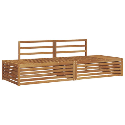 vidaXL Outdoor Sofa Set Natural 203.5 x 83 x 73 cm Solid Acacia Wood