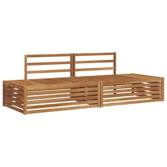 vidaXL Outdoor Sofa Set Natural 203.5 x 83 x 73 cm Solid Acacia Wood