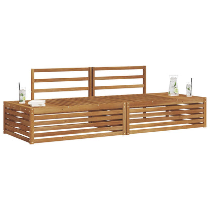 vidaXL Outdoor Sofa Set Natural 203.5 x 83 x 73 cm Solid Acacia Wood