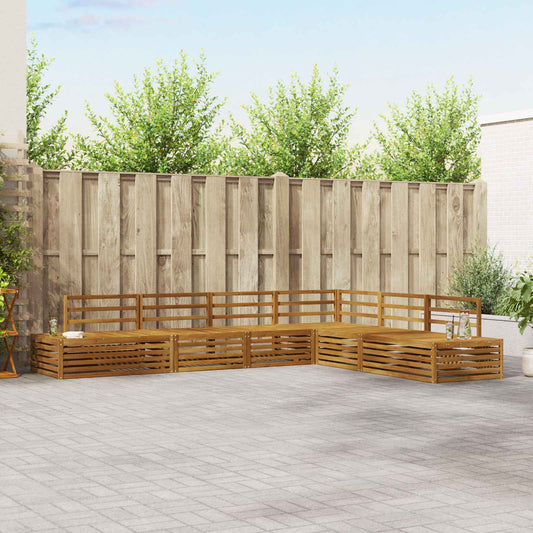 vidaXL Outdoor Sofa Set 6 Piece Natural Solid Acacia Wood