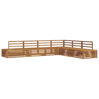vidaXL Outdoor Sofa Set 6 Piece Natural Solid Acacia Wood