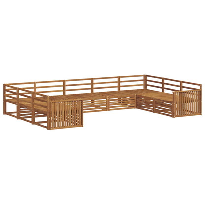 vidaXL Outdoor Sofa Set 9 pcs Natural Solid Acacia Wood
