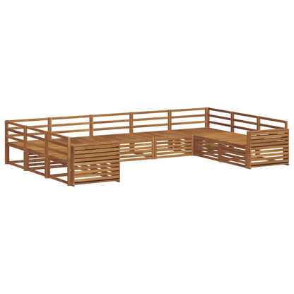vidaXL Outdoor Sofa Set 9 pcs Natural Solid Acacia Wood