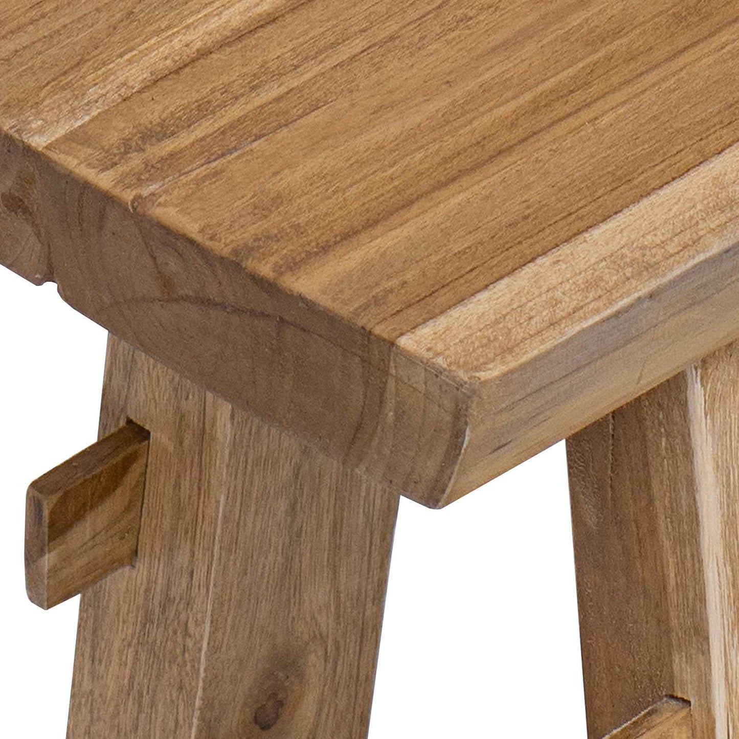 vidaXL Bench Natural 100 x 29 x 43.5 cm Solid Teak Wood