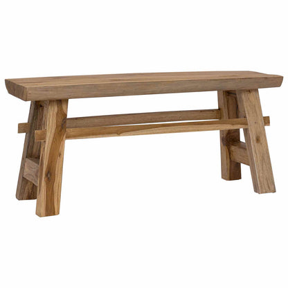 vidaXL Bench Natural 100 x 29 x 43.5 cm Solid Teak Wood