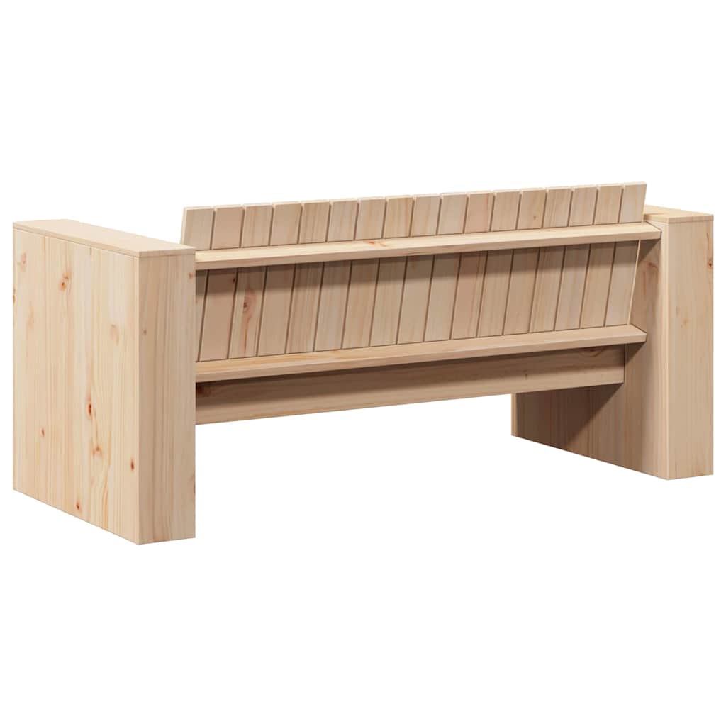 vidaXL Garden Sofa Natural 134 x 60 x 62 cm Solid Pine Wood