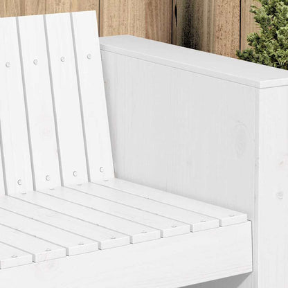 vidaXL Garden Sofa White 134 x 60 x 62 cm Solid Pine Wood