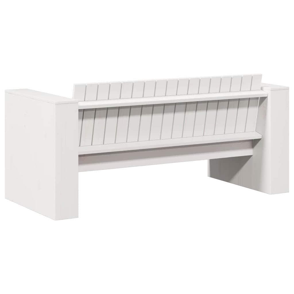 vidaXL Garden Sofa White 134 x 60 x 62 cm Solid Pine Wood