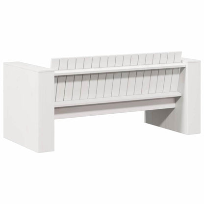 vidaXL Garden Sofa White 134 x 60 x 62 cm Solid Pine Wood