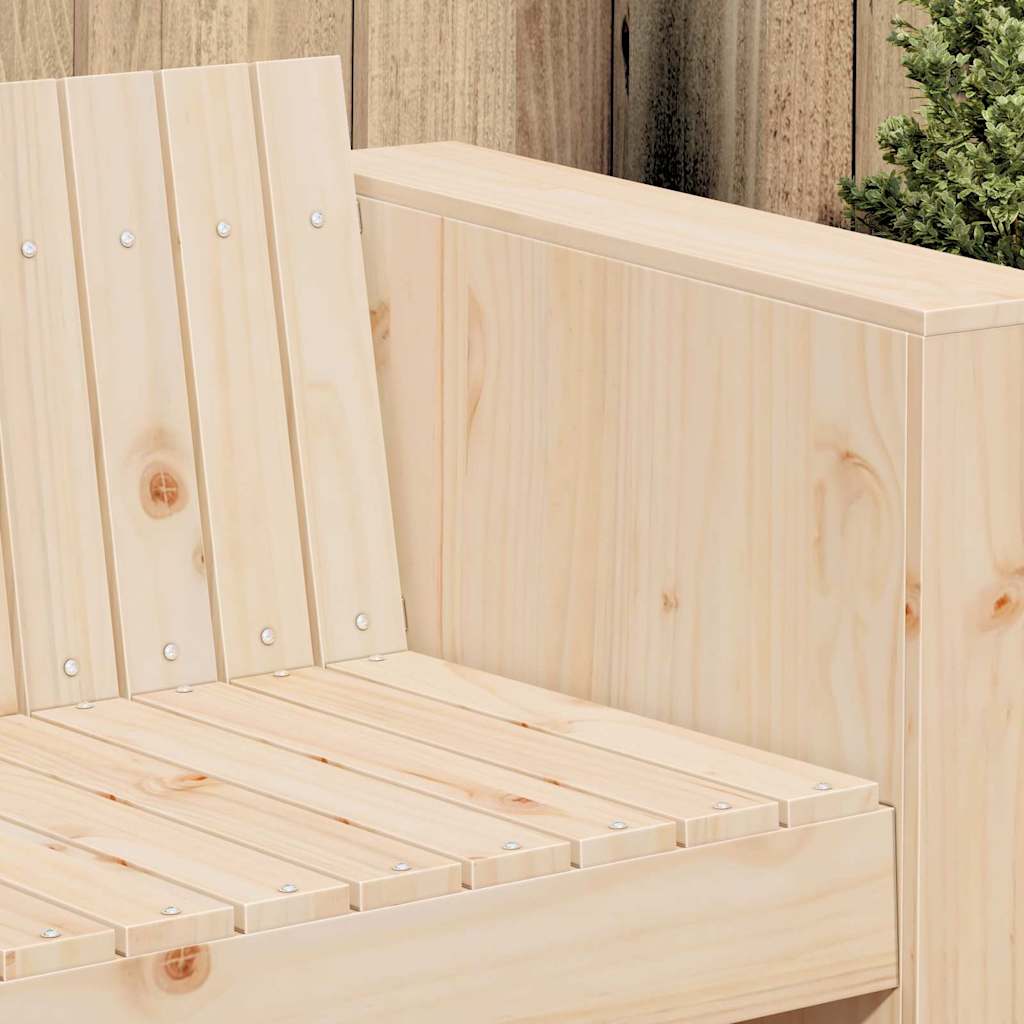 vidaXL Garden Sofa Natural 185.5 x 60 x 62 cm Solid Pine Wood