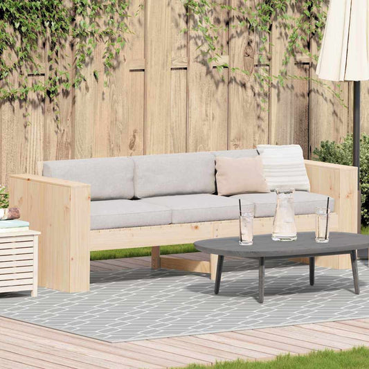 vidaXL Garden Sofa Natural 185.5 x 60 x 62 cm Solid Pine Wood