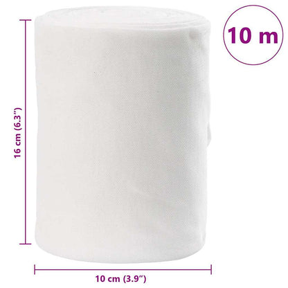 vidaXL Drain Pipe White 16 x 1000 cm Fabric