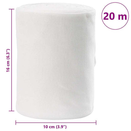 vidaXL Drain Pipe White 16 x 2000 cm Fabric