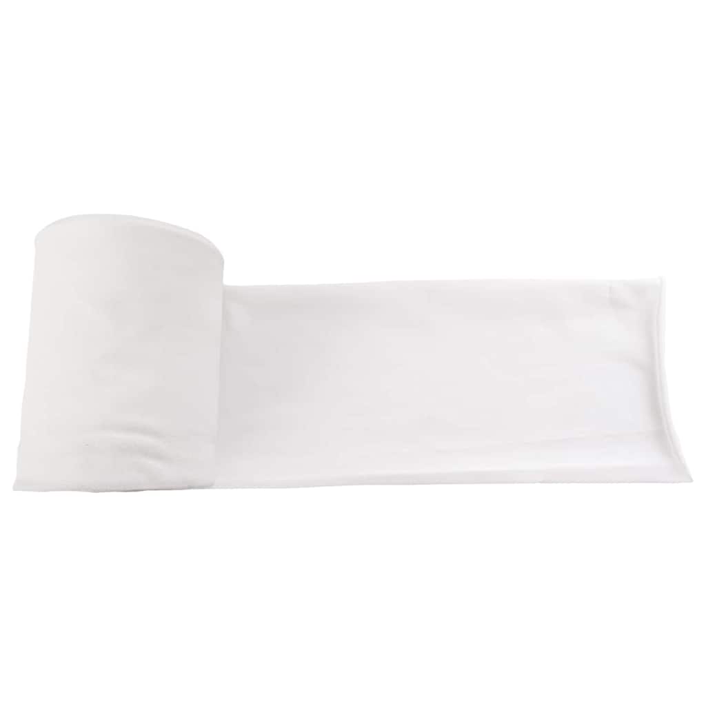 vidaXL Drain Pipe White 16 x 5000 cm Fabric