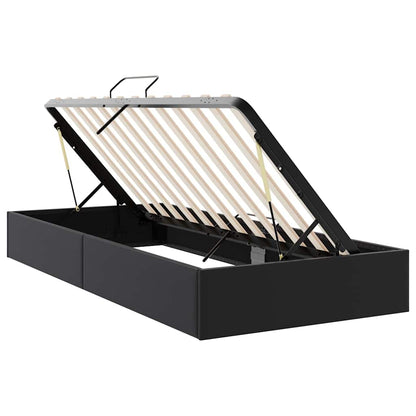 vidaXL Storage Bed with Storage Black 100 x 190 cm Faux leather