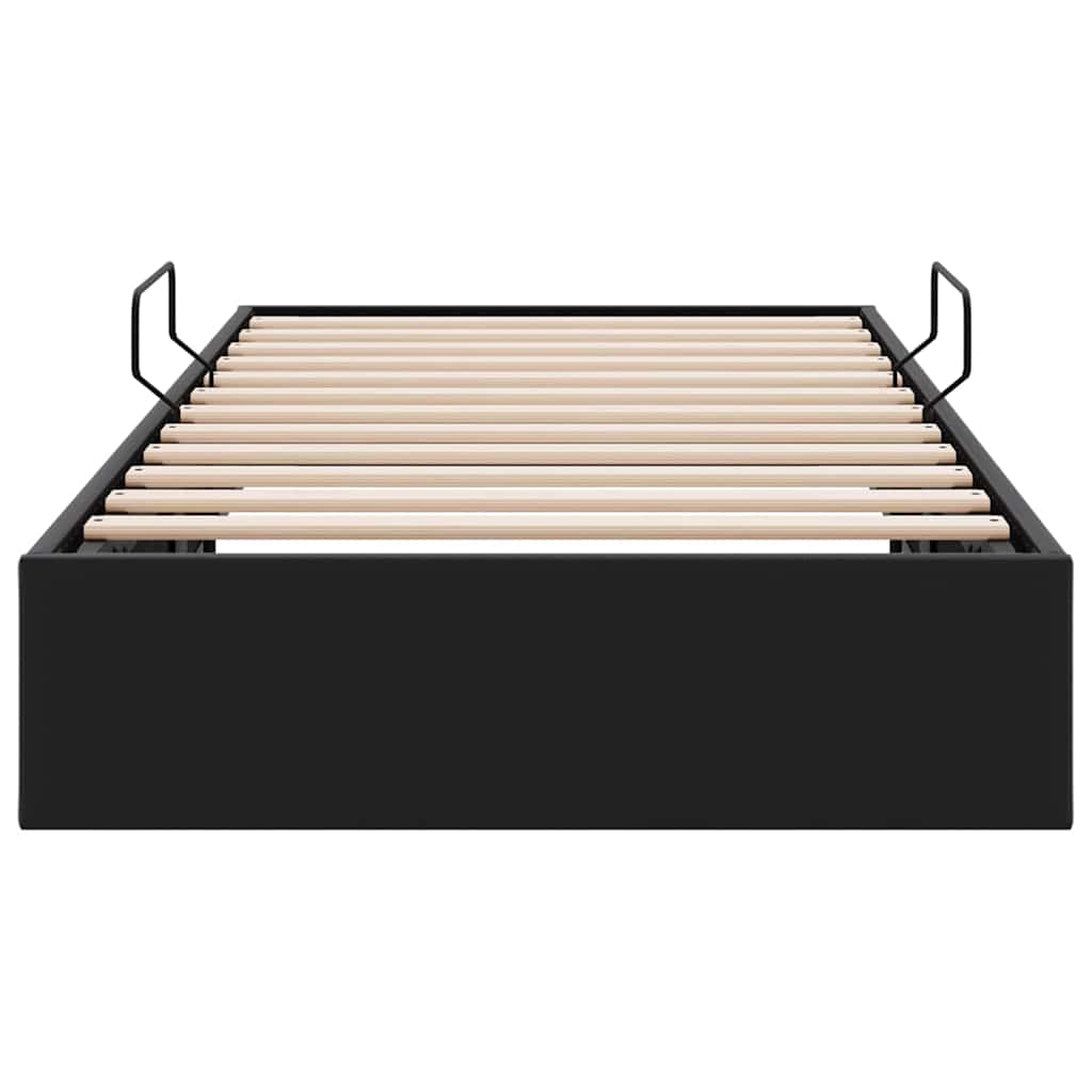 vidaXL Storage Bed with Storage Black 100 x 190 cm Faux leather