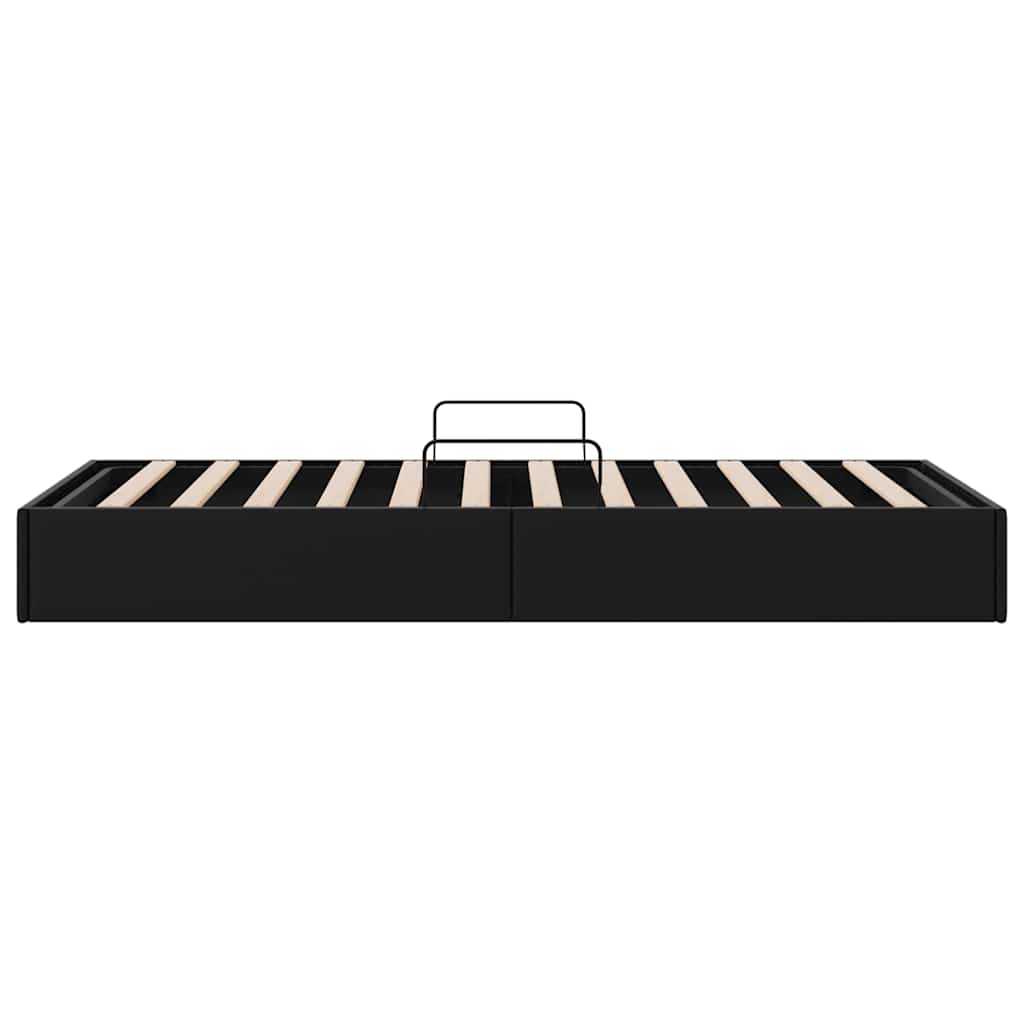 vidaXL Storage Bed with Storage Black 100 x 190 cm Faux leather