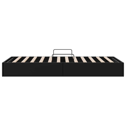 vidaXL Storage Bed with Storage Black 100 x 190 cm Faux leather