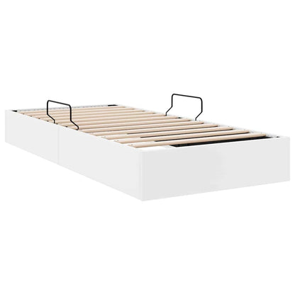 vidaXL Storage Bed with Storage Pure White 100 x 190 cm Faux leather