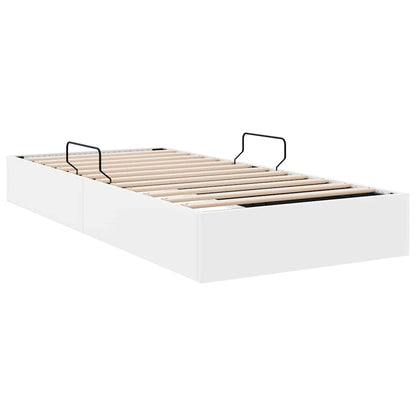 vidaXL Storage Bed with Storage Pure White 100 x 190 cm Faux leather