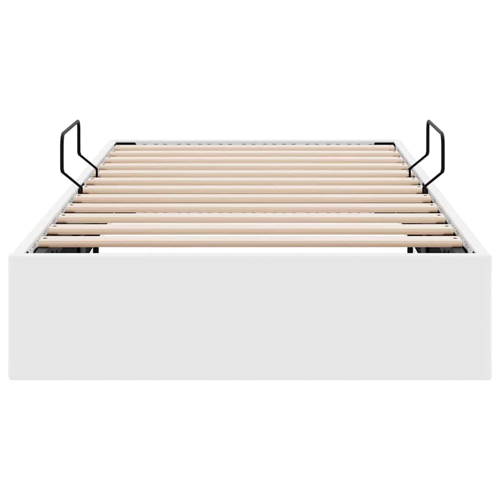 vidaXL Storage Bed with Storage Pure White 100 x 190 cm Faux leather