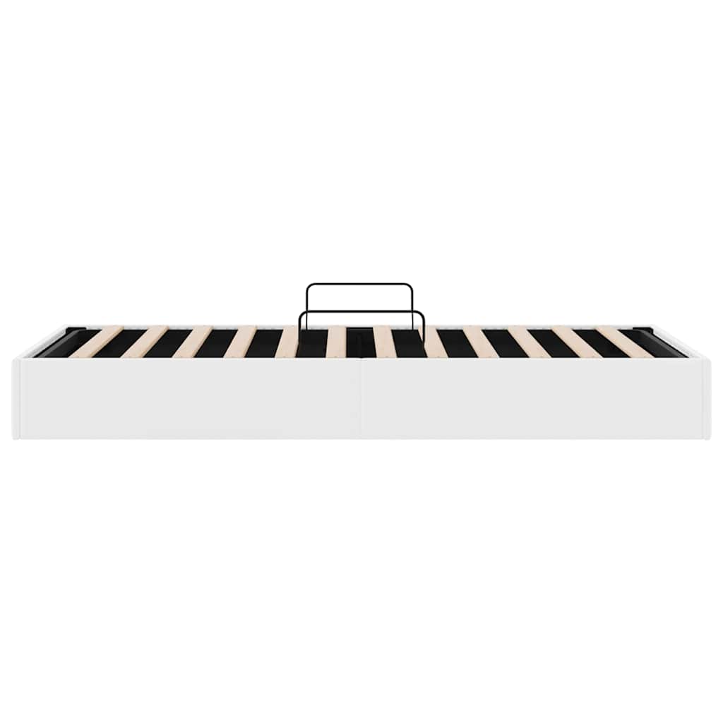 vidaXL Storage Bed with Storage Pure White 100 x 190 cm Faux leather