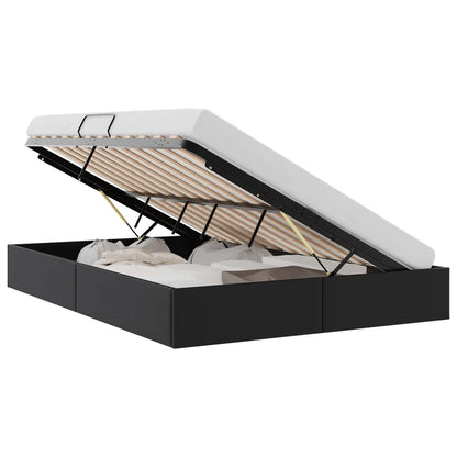 vidaXL Storage Bed with Storage Black 137 x 190 cm Faux leather