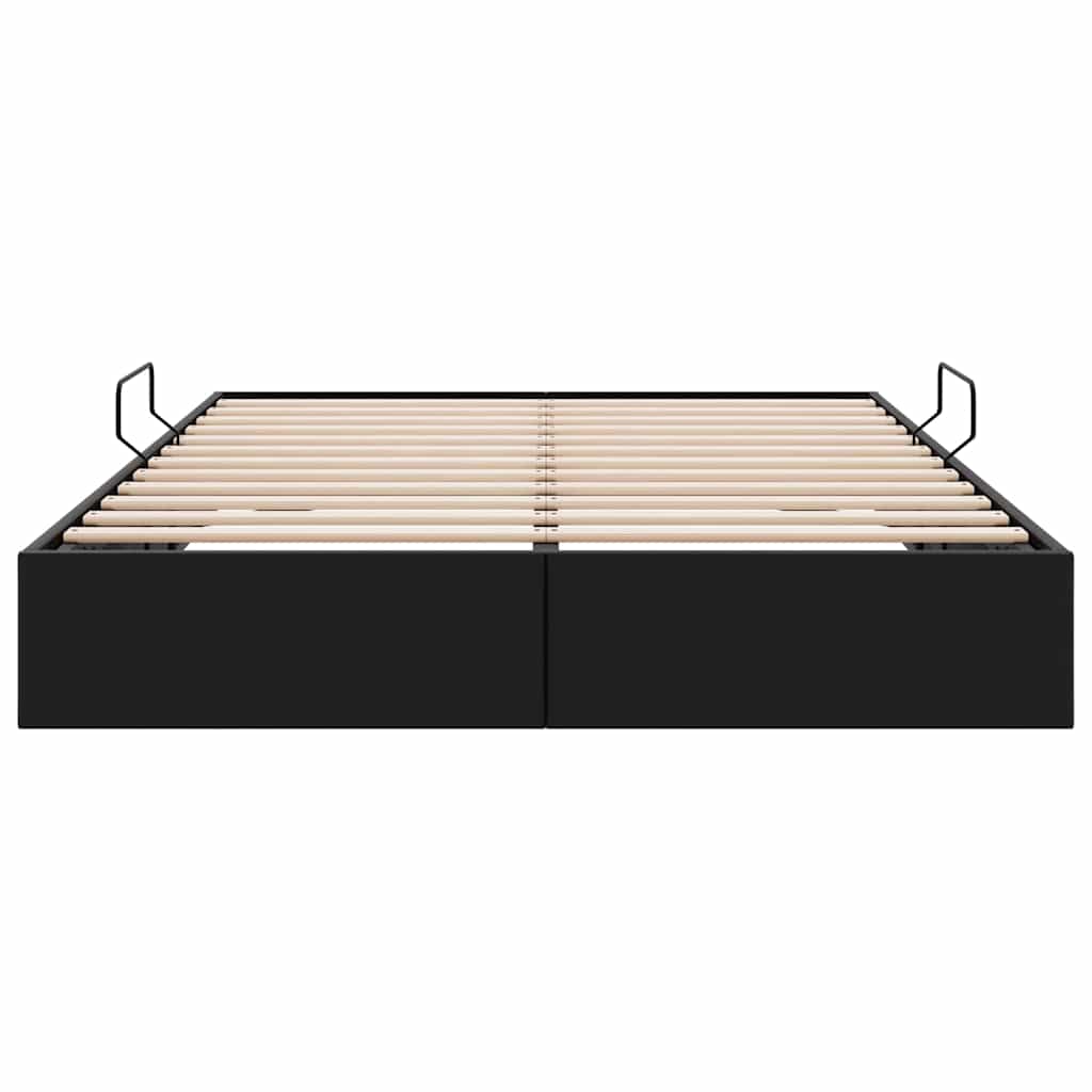 vidaXL Storage Bed with Storage Black 137 x 190 cm Faux leather
